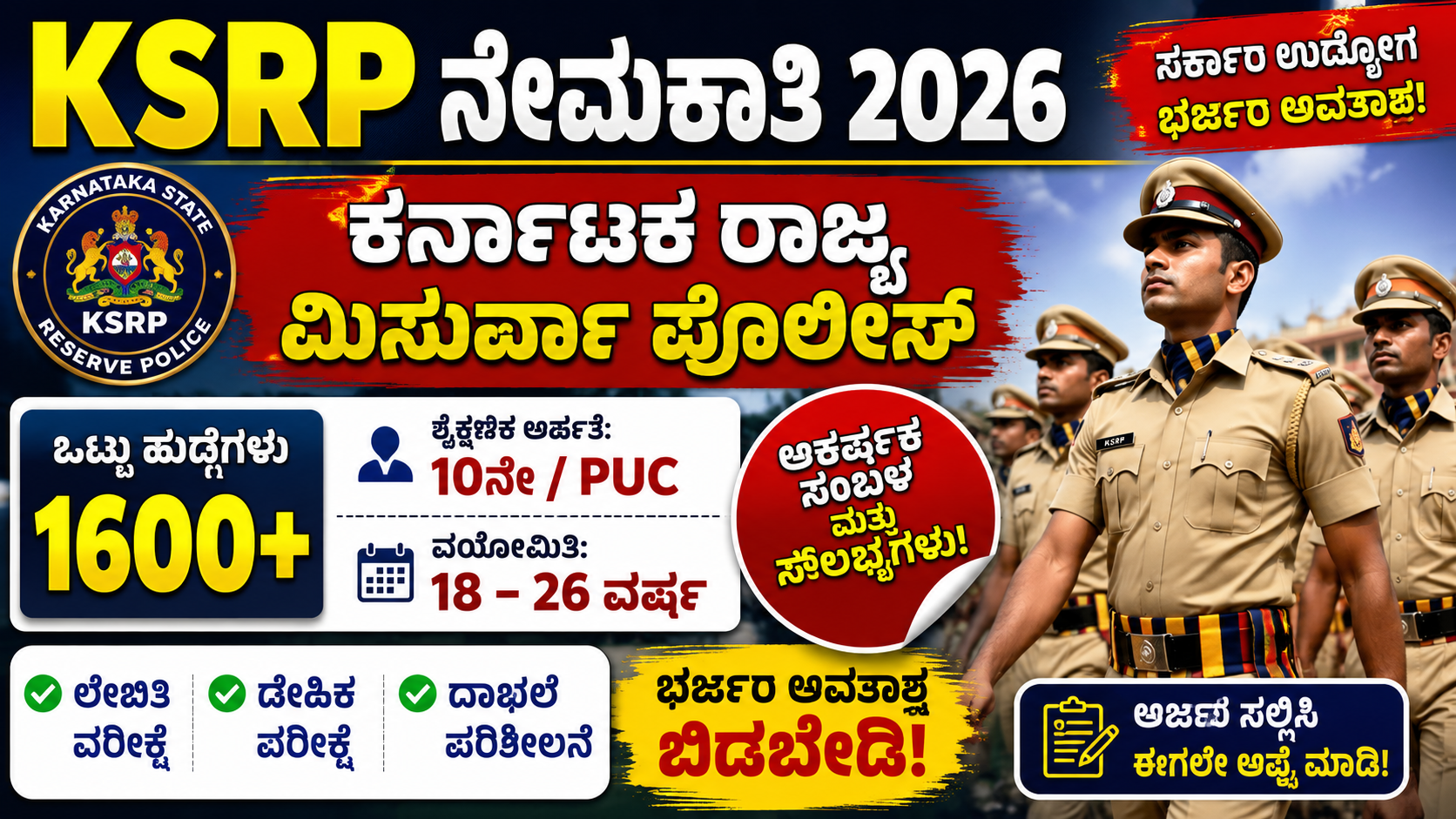 (KSRP – Karnataka State Reserve Police)
