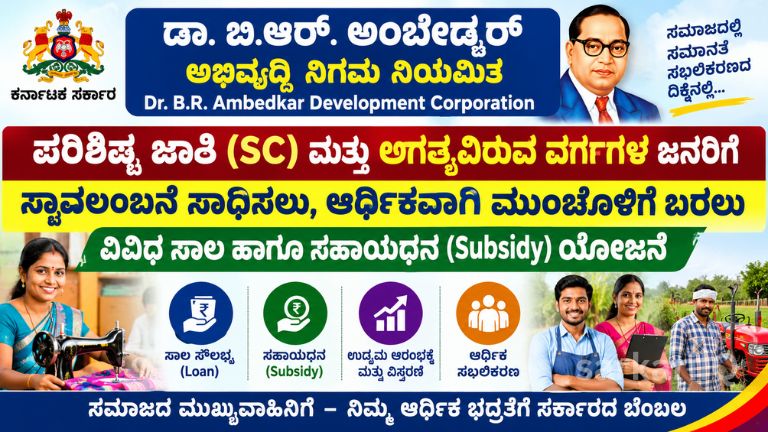 **Dr. B.R. Ambedkar Development Corporation: Loan & Subsidy Schemes for SC & Eligible Beneficiaries**