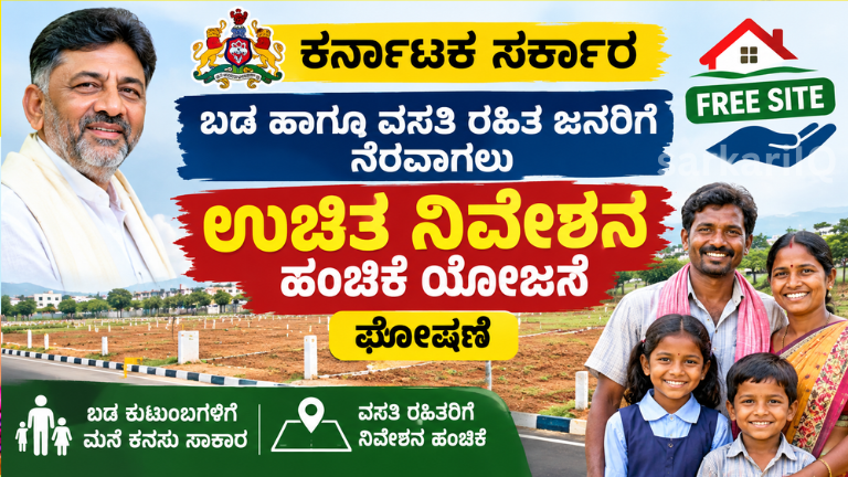FREE SITE DISTRIBUTION SCHEME 2026 Karnataka Government Announces Free Sites for Poor & Homeless Families