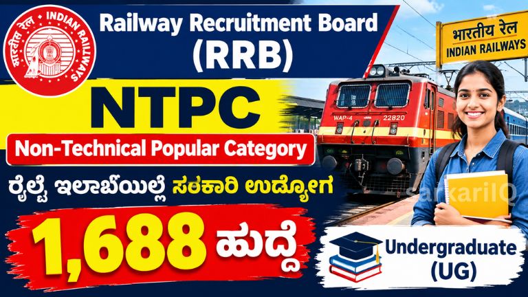 **RRB NTPC Recruitment 2026: 1,688 Undergraduate Vacancies – Apply Now!**