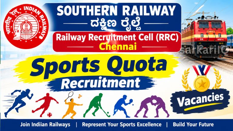 **Southern Railway Sports Quota Recruitment 2026 – Apply for Vacant Posts**